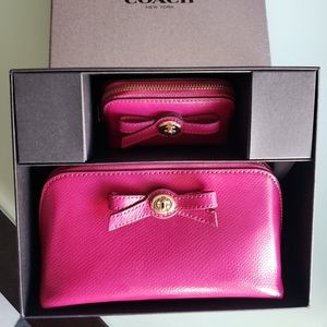 COACH make up bag and coin bag set